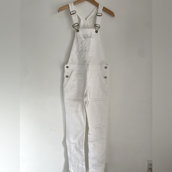 Gap White Denim Overalls - Picture 3 of 8